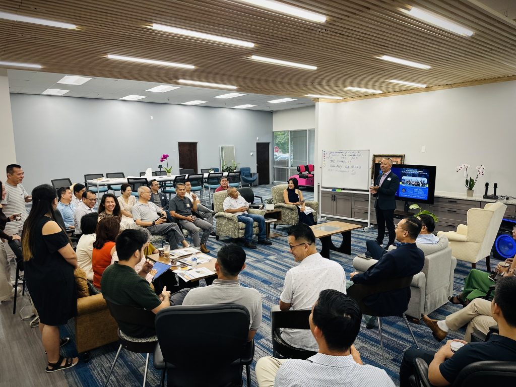 Lotus Club entrepreneurs connecting at a community event